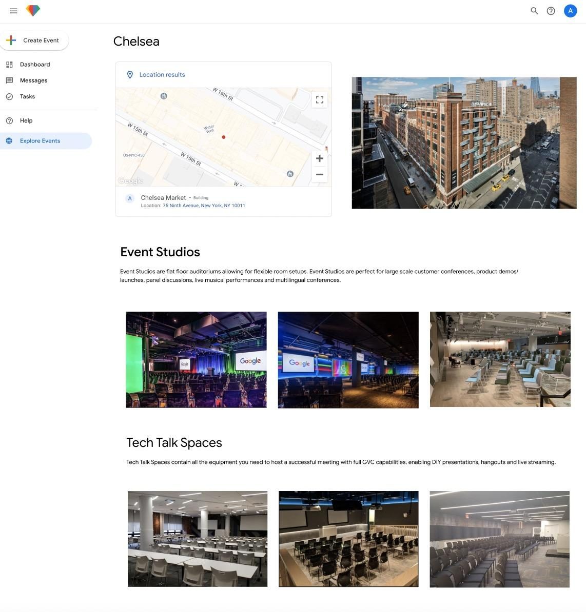 Google Events Chelsea view